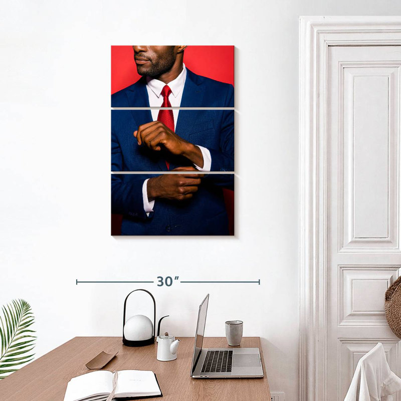 Shuttleworth Man In Blue Suit, 32" H x 20" W