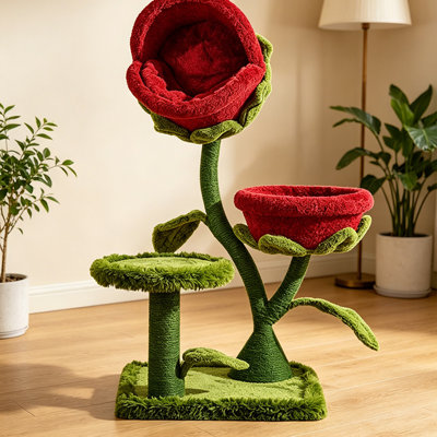 Arbre à chat 50,79 "H Botanical Flower