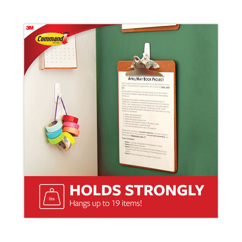 Assorted Size White Plastic and Metal Picture Hanger Kit