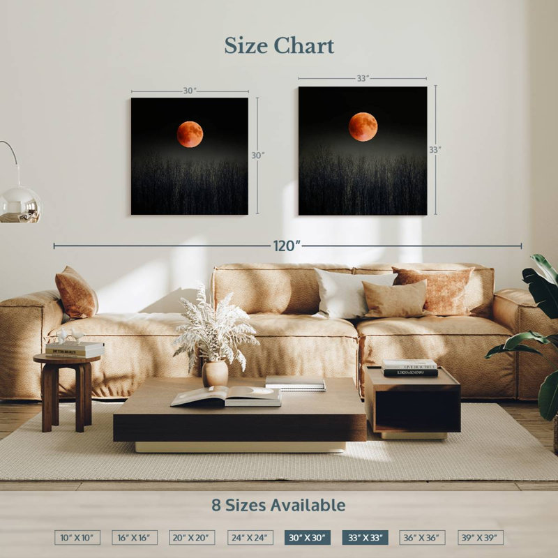 Oberle Mystical Blood Moon, 30" H x 30" W