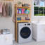 Tablette de rangement en bambou au-dessus de la toilette, support de rangement autoportant réglable à 3 niveaux pour économiser de l'espace dans la salle de bain