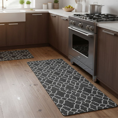 Anti-Fatigue Kitchen Mat Set of 2 (17"x30"+17"x47")