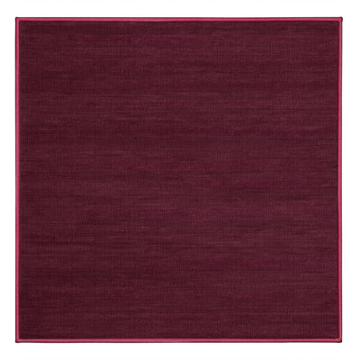 Tapis rouge uni lavable à la machine