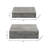 Set of 2 Pinstripe Storage Boxes 10" & 12", White and Gray Polyresin Decorative Keepsake Boxes