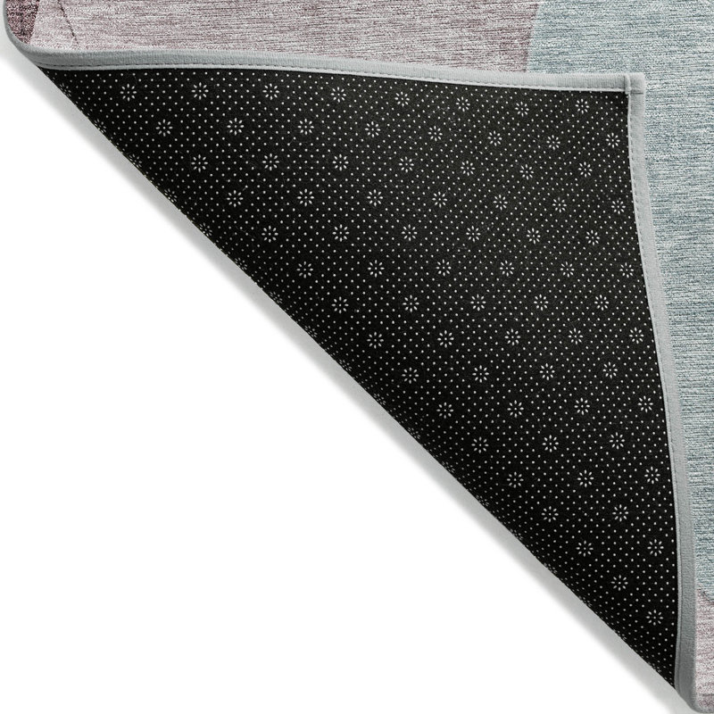 Machine Washable Indoor/Outdoor Cicel ACN1140 Teal Rug, Rectangle 1'8" x 2'6"