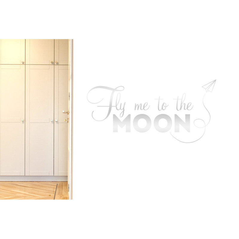 Wall Decal, Shiny Silver, Large