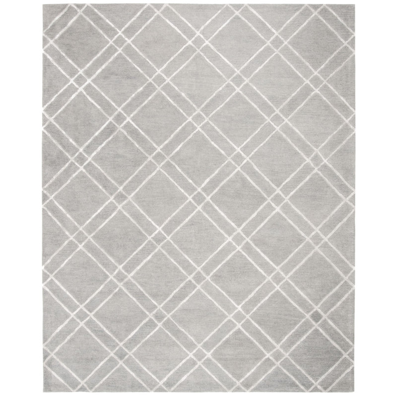 Milroy Hand Tufted Wool Geometric Rug, Rectangle 2' x 3'