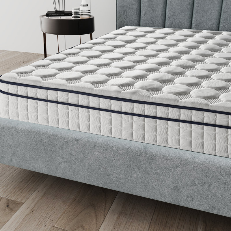 Matelas en mousse à mémoire de forme moyenne pour grand lit de 12 po Quin et matelas hybride ensaché individuellement, Double