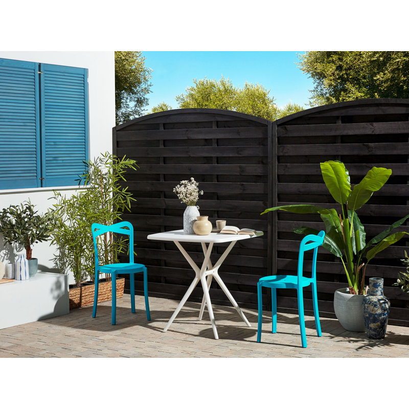 Orey 2 - Person Patio Dining Set Square Table, Blue