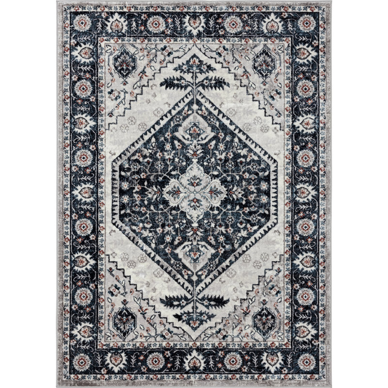 Tapis oriental à médaillon oriental