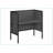 Desks: 48'' Modern Office Cubicle Desk, Commercial Grade, Grey Laminate, Black Metal Frame, Cable Management &amp; Privacy Panel | Grey | Particle Board