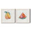 Happy Pear - Ensemble de 2 peintures sur toile encadrées-1314333195-1314333193