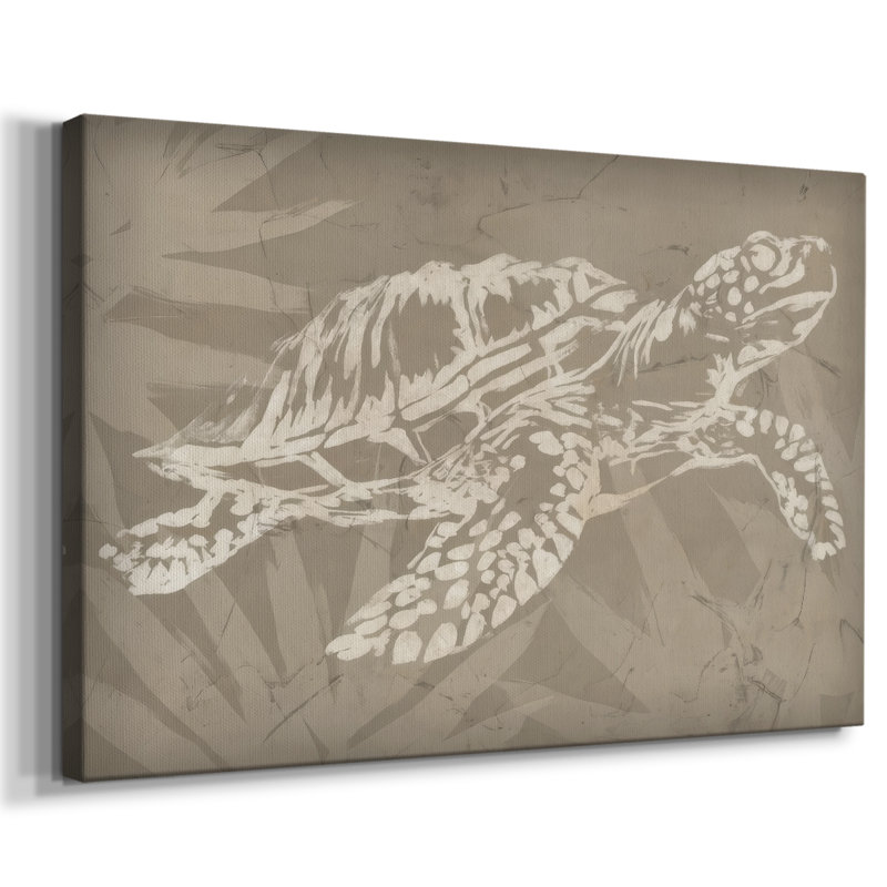 Batik Sea Turtle I -Gallery Wraraped Cavas, 12 x 18
