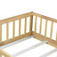 Lit simple au sol avec clôture sans porte, lit en bois d'hévéa-124917762
