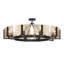  Plafonnier semi-encastré 10 lumières Vinesha en noir mat avec verre ambré-1401045422-1401045334-1401045328