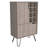 Serbia Kitchen Island, One Cabinet, Four Open Shelves