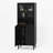 Modern Tempered Glass Door Tall Storage Bookcase with adjustable board-101050789