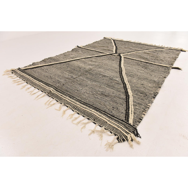 Tapis noir et blanc Nathaniel