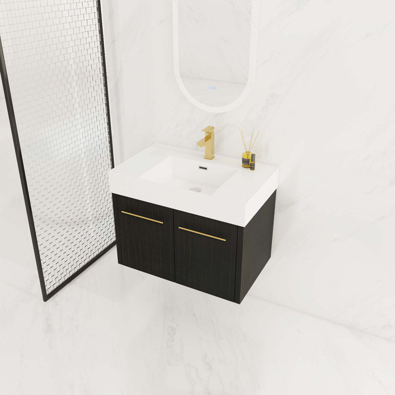 Wall-Mounted Bathroom Vanity With Sink
