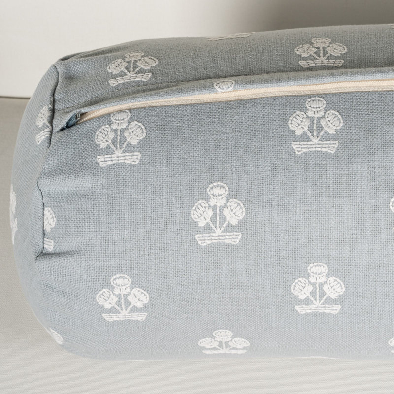 Hamachi Pillow Cover & Insert, Square 20", Polyester, Linen Beige Floral