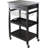 Utility Cart With Granite Top, Foldable Metal Basket, And Removable Tray For Versatile Storage