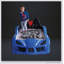 Modern Novelty Style Bed Race Car Design Attached Two Magnetic Doors With LED Lights On Wheels And Bottom Upholstery HB-855135927