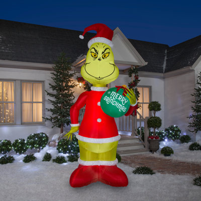 Airblown-Grinch avec Ornement-Géant-Dr. Seuss