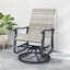 Ensemble de chaises d'extérieur avec mouvement pivotant et coulissant, osier en rotin, structure en acier et conception ergonomique pour le confort du patio-973224921
