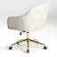 Chaise de bureau rembourrée en velours Farrah-101215813