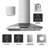 VIKIO 36" 500 CFM Convertible Island Range Hood with 4 LED Lights ,Gesture Control and Carbon Filters-119304350