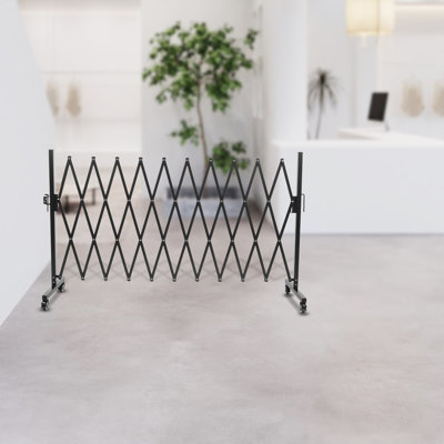 Barrière de sécurité portable extensible avec roues