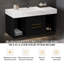 Meuble-lavabo mural 39,4 po avec lavabo en céramique, meuble de rangement mural moderne avec 2 tiroirs et 2 espaces ouverts-425632332-428595784