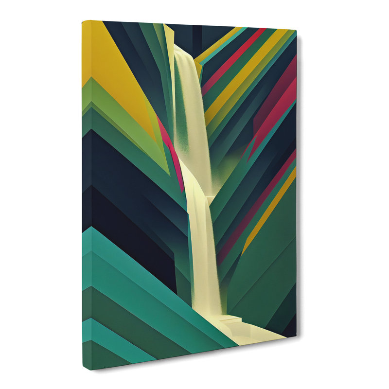 CAN-V0523-2806X Waterfall Abstract Vol.1 - Wrapped Canvas Print, 50cm H x 35cm W x 3cm D