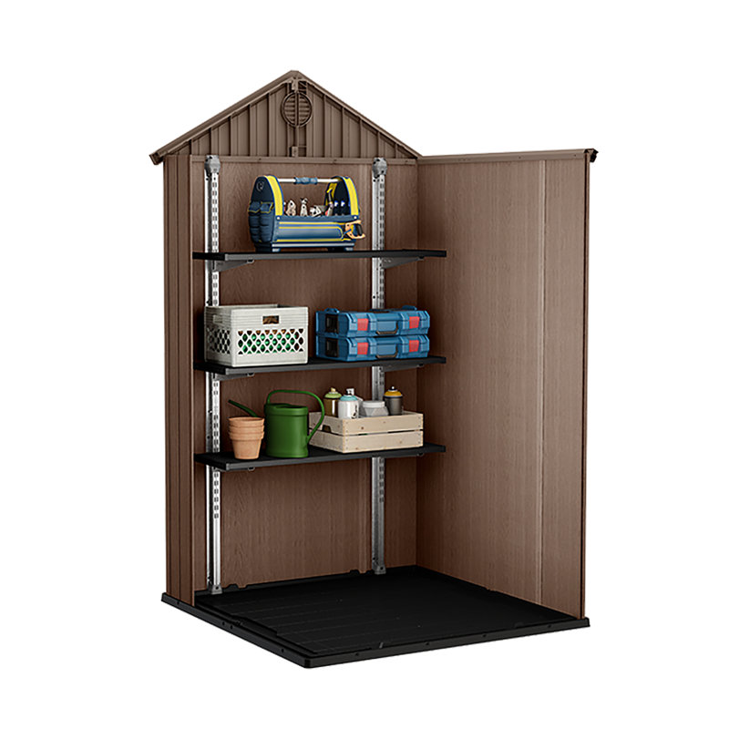 Keter Darwin Apex Garden Storage Shed 4 x 6ft - Brown