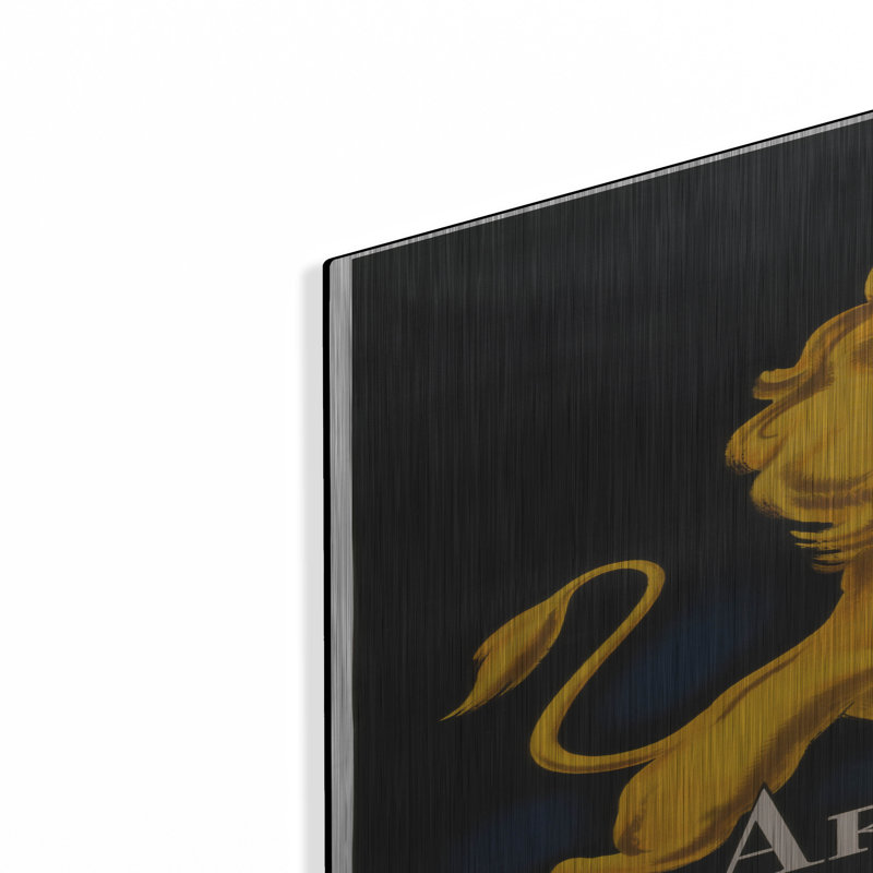 Fleur de lis vivant «Armagnac Ryst Lion» par Vintage Posters, art mural en métal, H 36 po x l 24 po