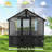 Outdoor Wooden Polycarbonate Greenhouse 6x12Ft-116786955