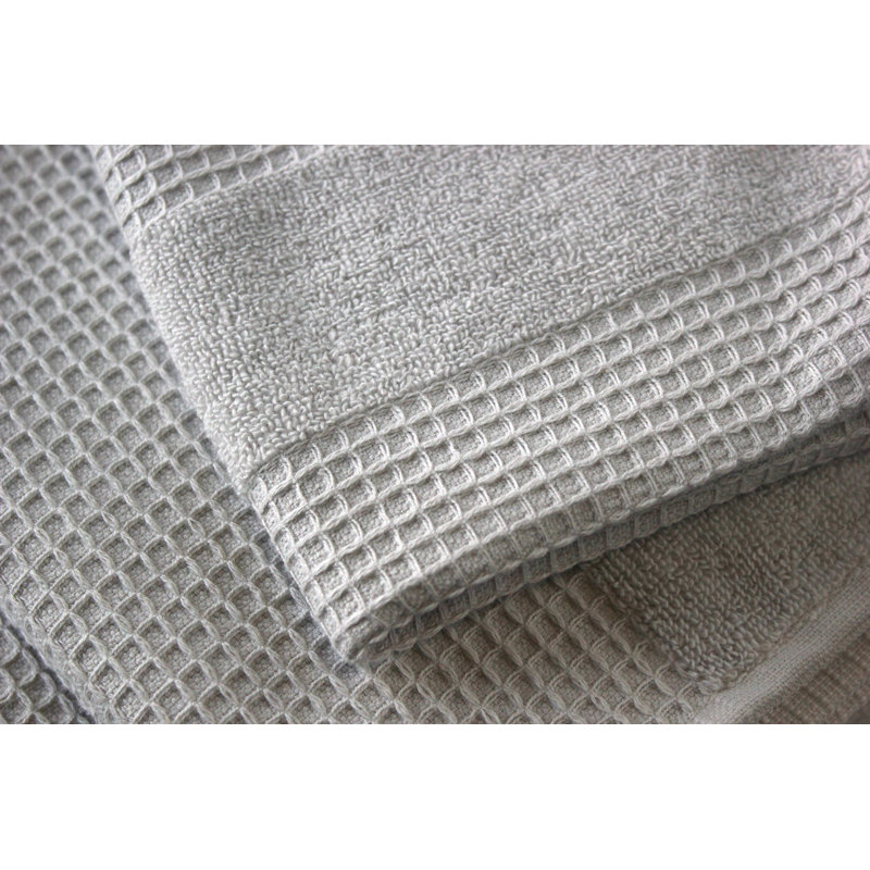 Palco 100% Cotton Plush Waffle Bath Sheet, Gray