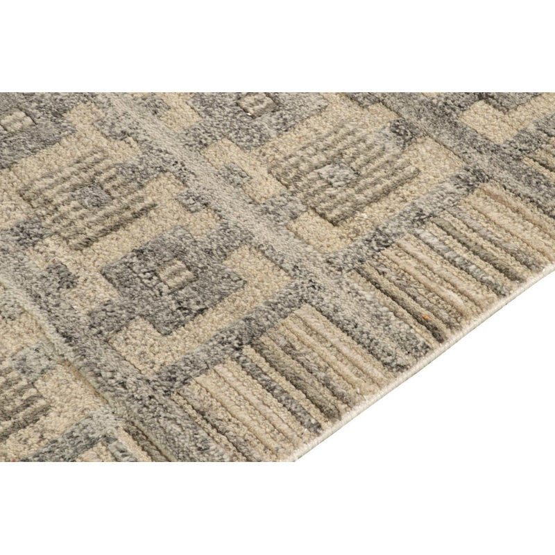 Scandinavian Wool Geometric Area Rug, Rectangle 12' x 16'