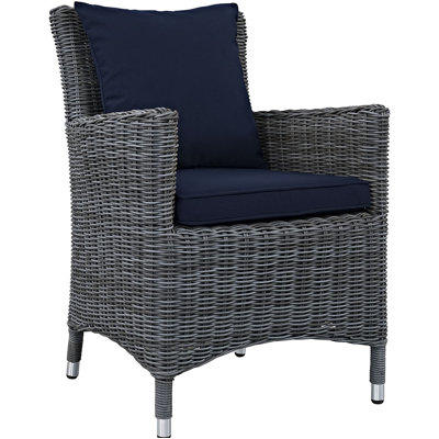 Modway Summon Wicker Rattan Outdoor Patio Dining Armchair