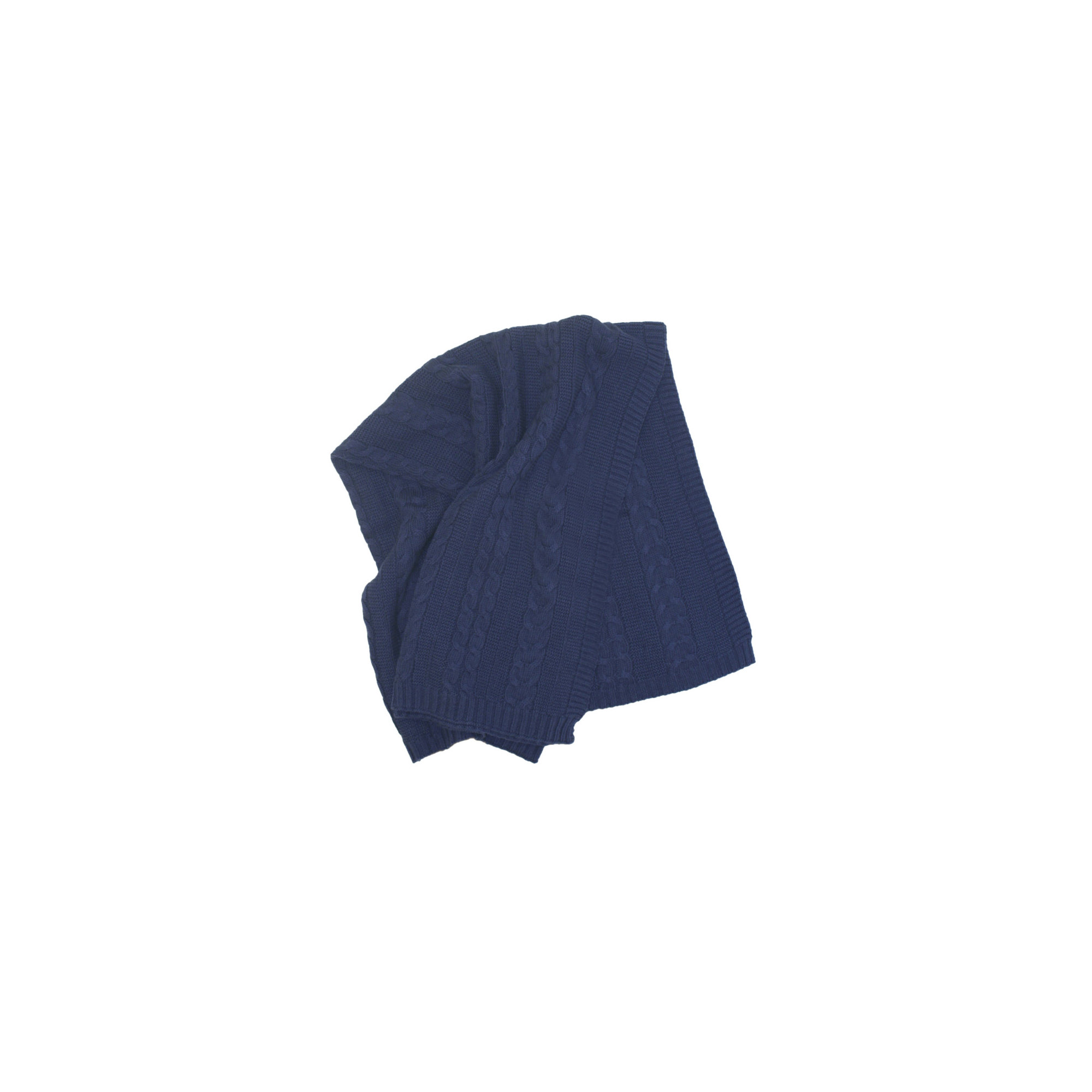 Cable Knit Baby Blanket, Navy