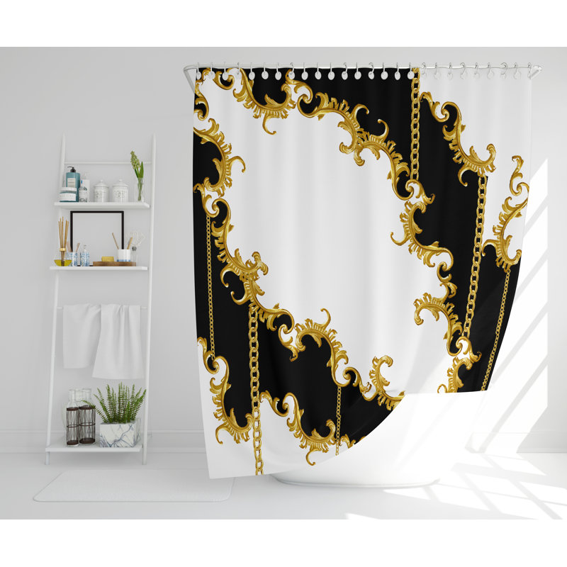 Hulda Polyester Shower Curtain Set, 168cm H x 168cm W