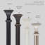 Tringle à rideaux pour fenêtre avec traitement Drapery - faiteaux carrés sculptés, tringle de 1 1/8 po. 72 po à 144 po-667167466-667167464