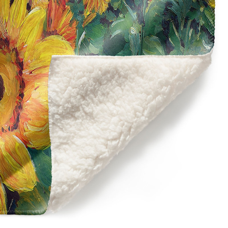  Couverture tournesol, 51 po x 60 po