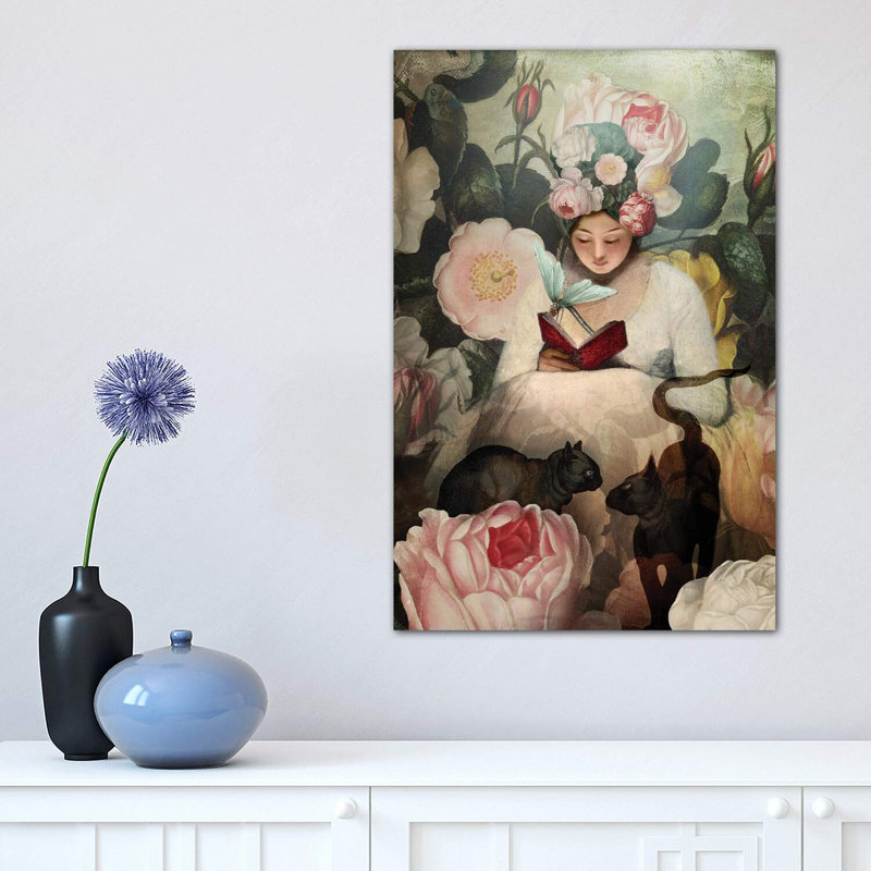 «The Reading» par Catrin Welz-Stein, impression, Toile tendue, H 18 po x l 12 po x P 1,5 po