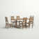 Hudson Trestle Dining Table with Upholstered and Wood Chairs