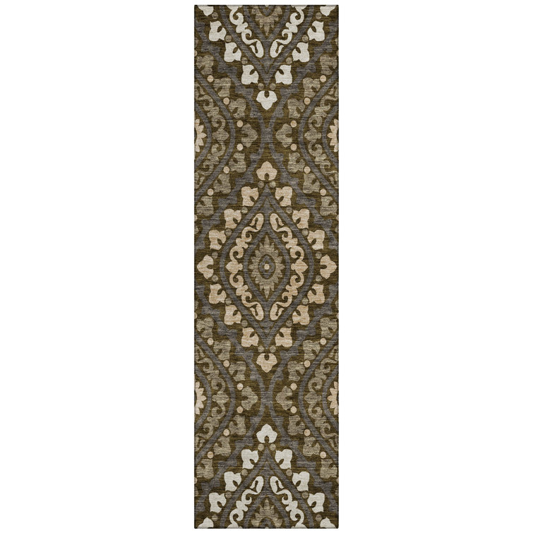Alleigha Washable Moroccan Indoor / Outdoor Rug