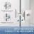 UKH07B Frameless Fixed Shower Glass Panel with U-Channel, 33 1/2" W x 80" H, 3/8" (10mm) Clear Tempered Safety Glass in Brushed Nickel-123253524-123253521