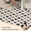 Tapis 78,74 po de style rectangulaire rétro noir et blanc en polypropylène de style français-168897873