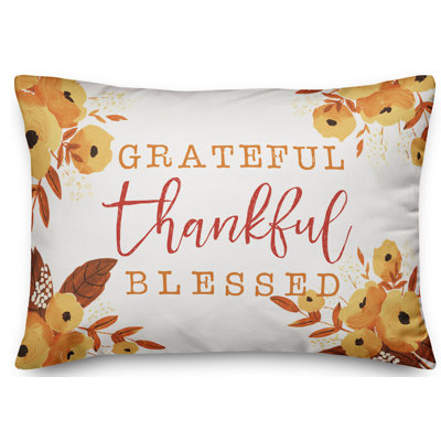  Housse de coussin lombaire Grateful Thankful