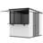 7x6 Ft Outdoor Storage Shed With Foldable Bar Counter & Hydraulic Support Overhang, Backyard Bar Cabana,  Weather-Resistant Shed With Lockable Door For Patio & Lawn,Lean-To Entertainment Shed, Gray